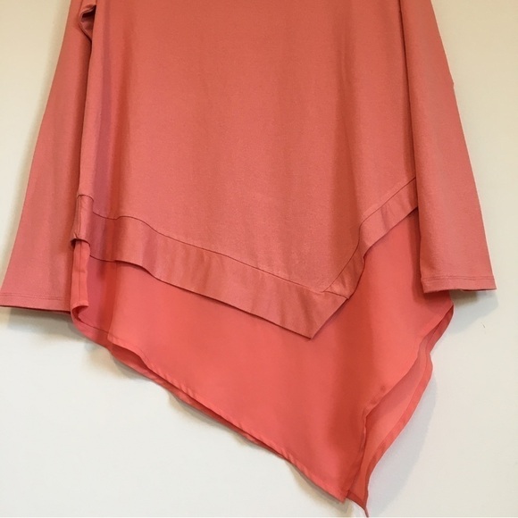 Soft Surroundings Orange Soda Mayfair Asymmetric Tunic Relaxed Fit Top - Picture 3 of 15